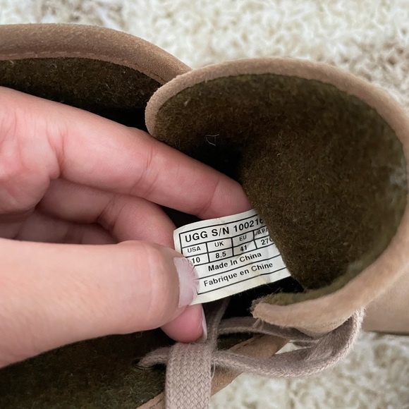 Ugg | Calynda Lace Up Heel Ankle Booties Size 10 - Picture 9 of 12